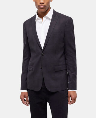 The Kooples MEN BLACK black suit jacket with motifs