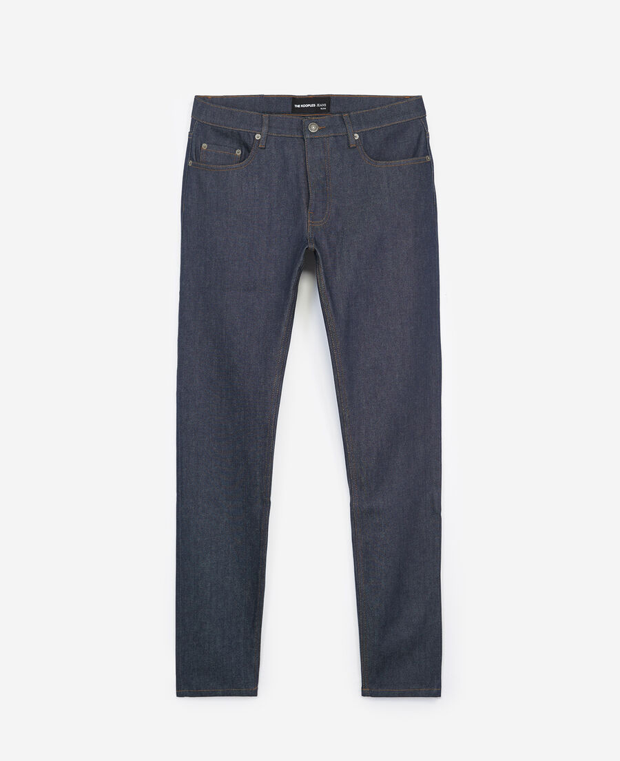 dunkelblaue jeans mit slim-fit-passform