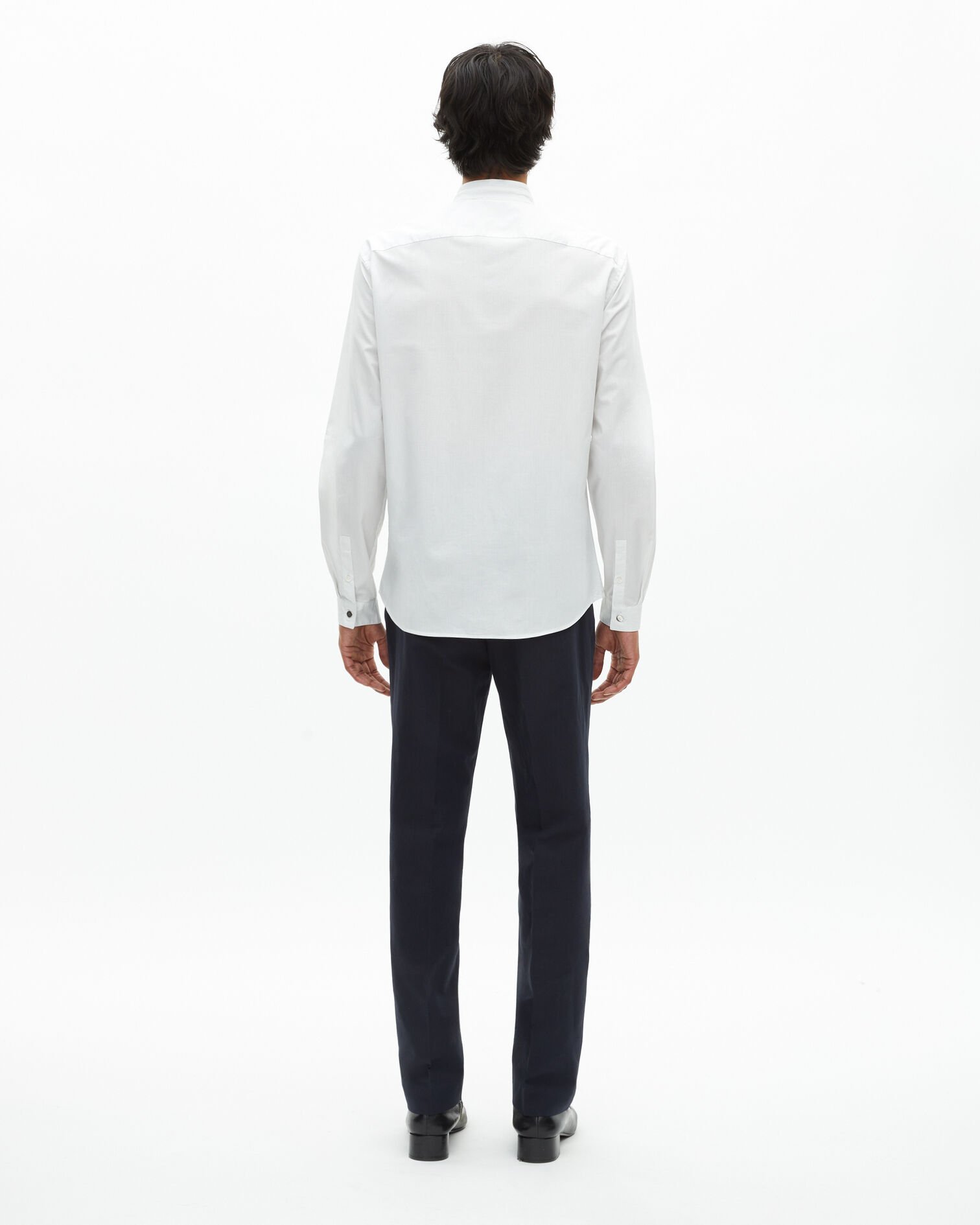 Formal shirt with white collar, WHITE / BLACK, hi-res image number null