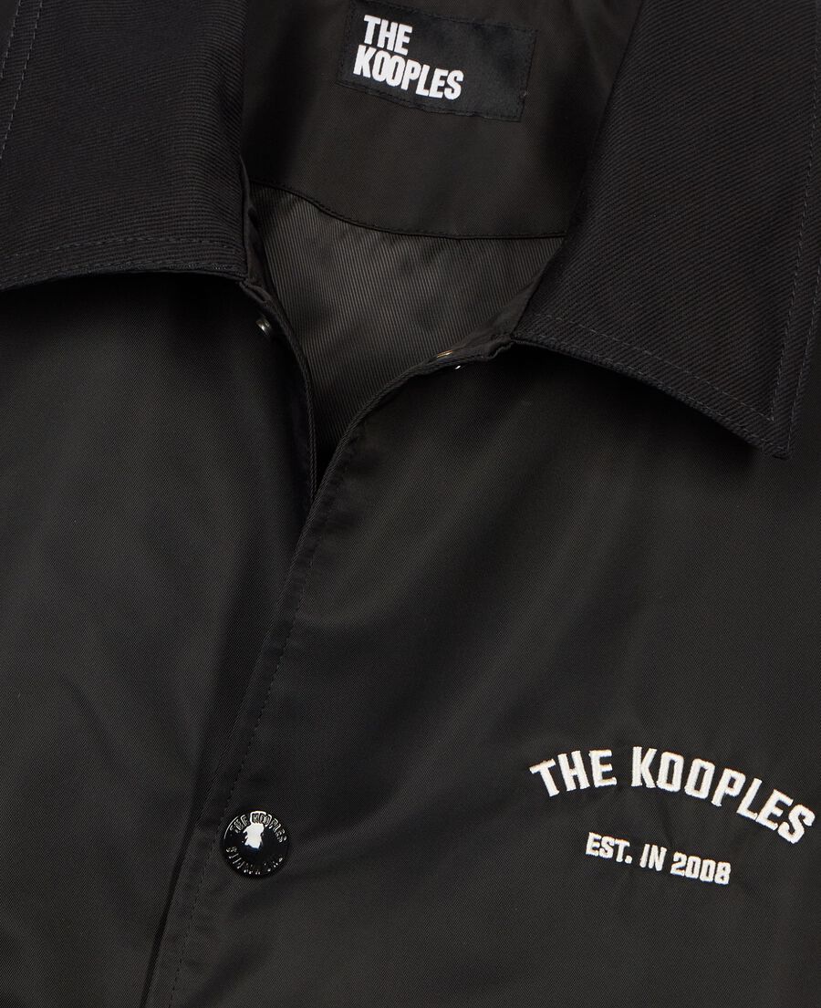 The Kooples HOMME BLACK blouson avec broderie dos noir