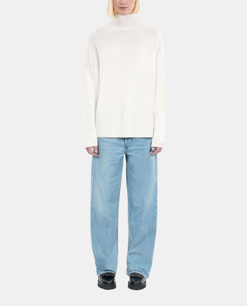 The Kooples MUJER ECRU jersey cachemira blanco crudo