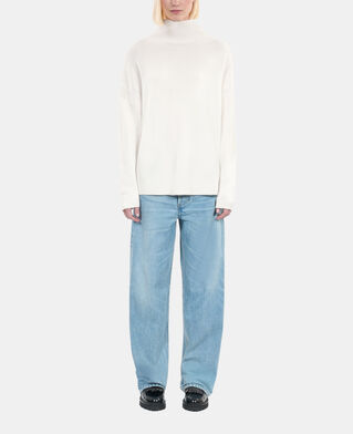 The Kooples DAMEN ECRU ecrufarbener pullover aus kaschmir