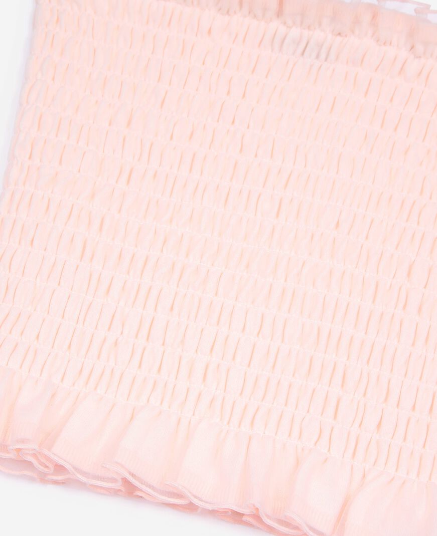 The Kooples WOMEN LILA pink smocked bustier top