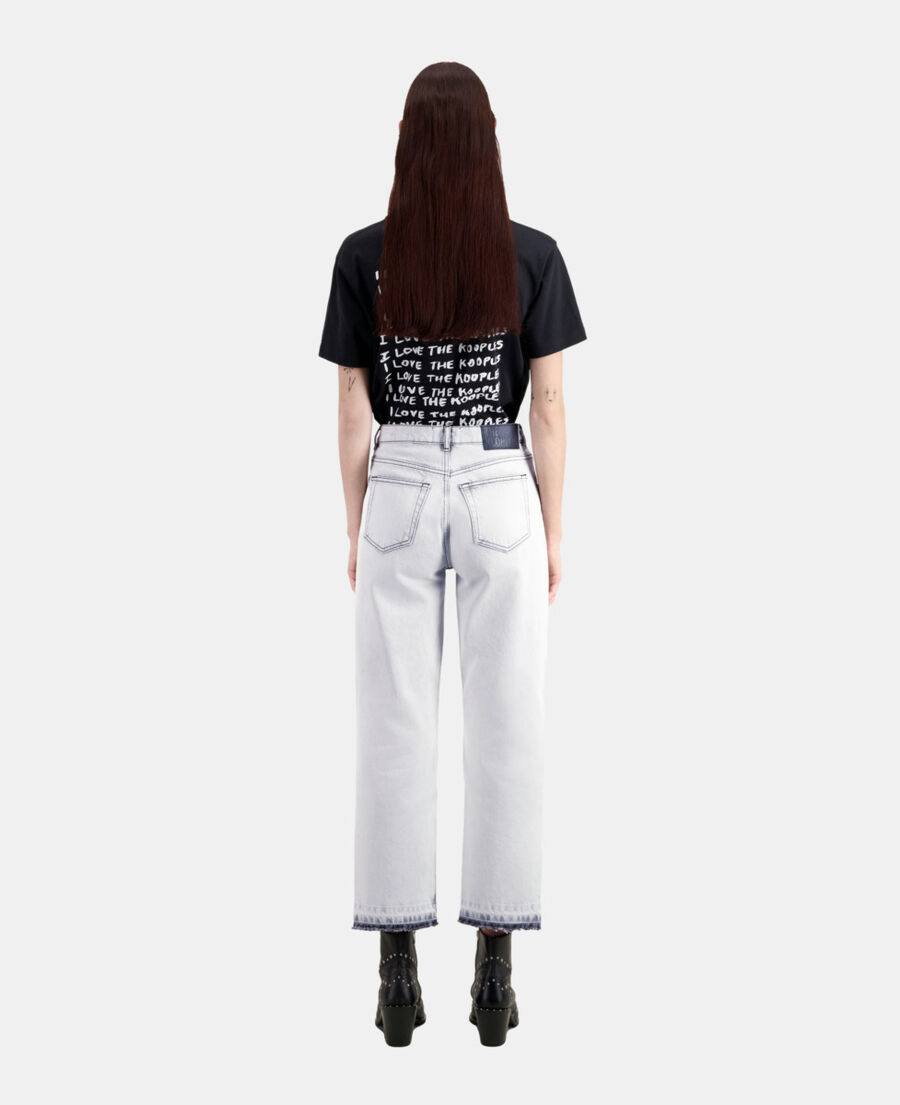 straight bleached white jeans
