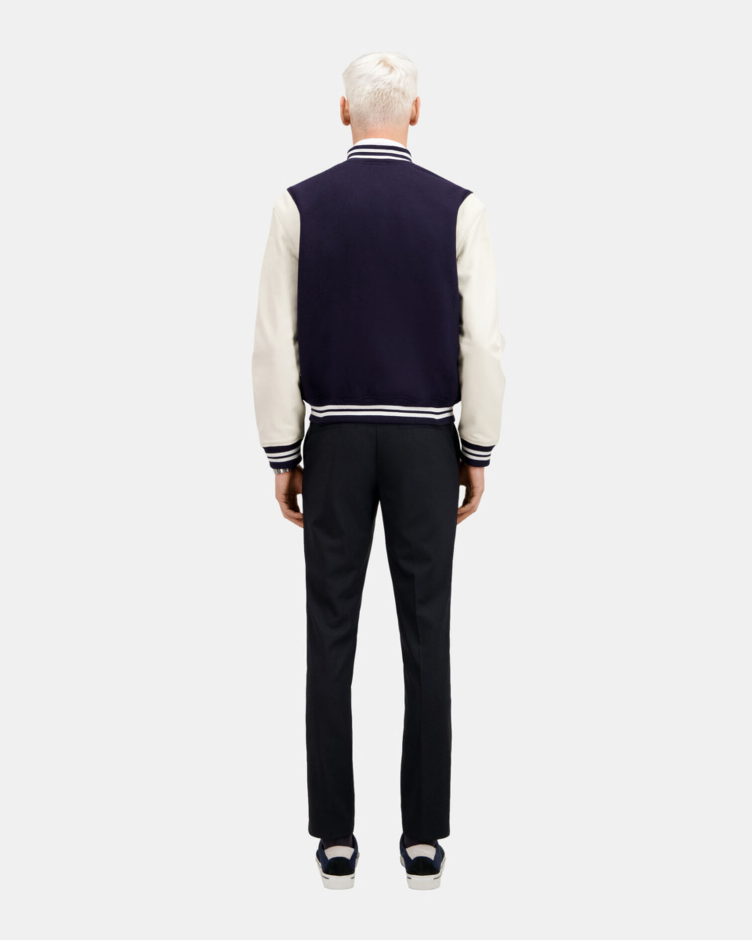 Blouson Teddy avec patch bleu marine, NAVY, hi-res image number null