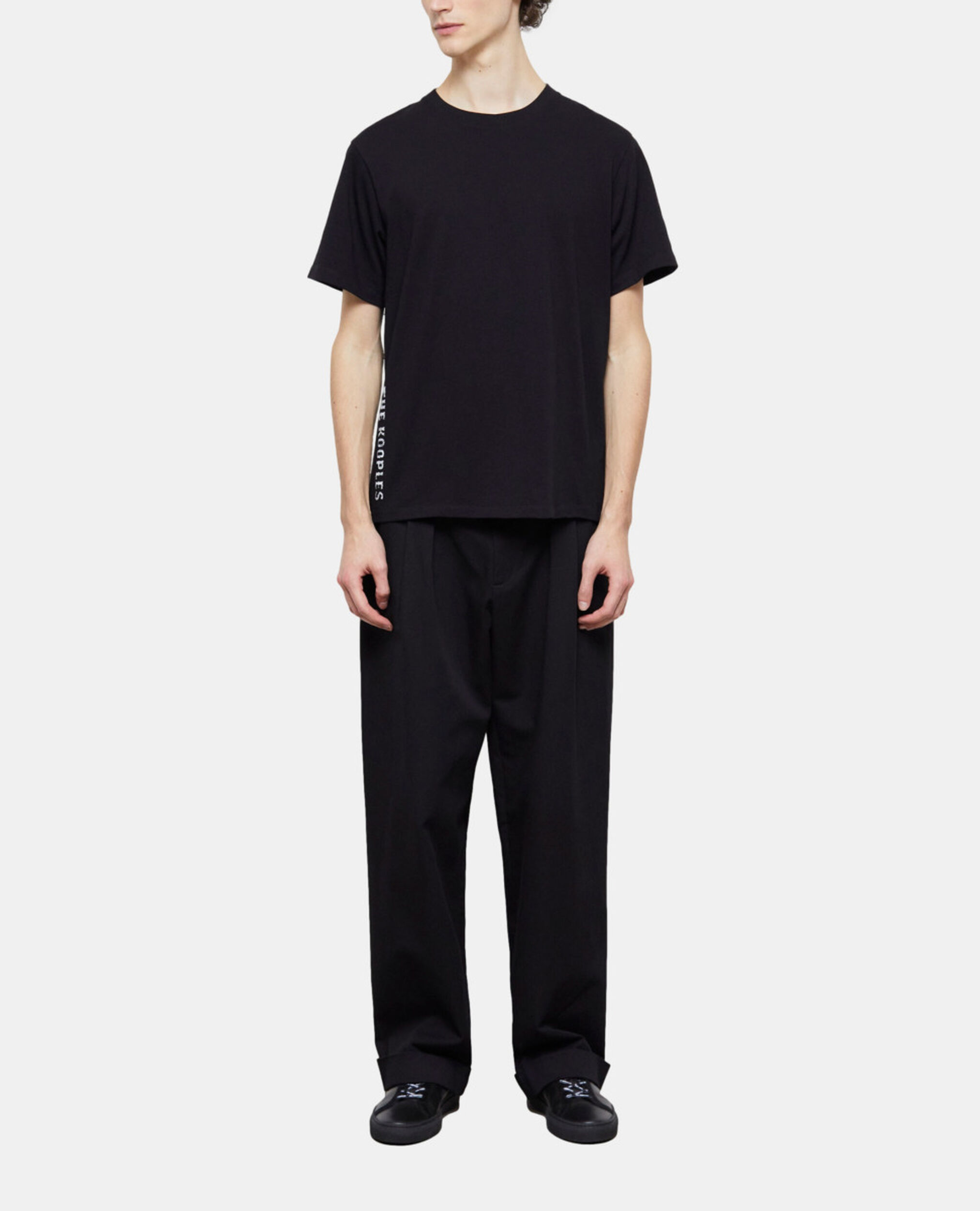Camiseta logotipo The Kooples negra para hombre, BLACK, hi-res image number null