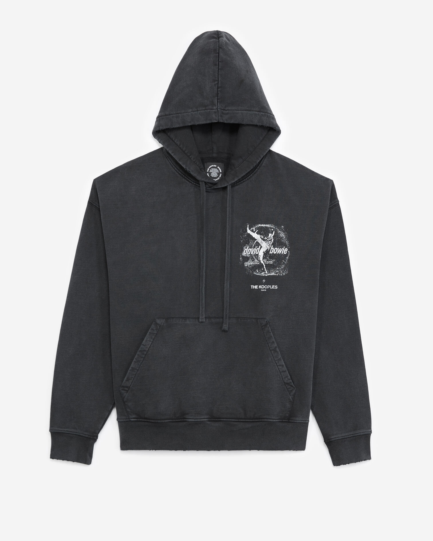 Black David Bowie printed cotton sweatshirt, BLACK WASHED, hi-res image number null