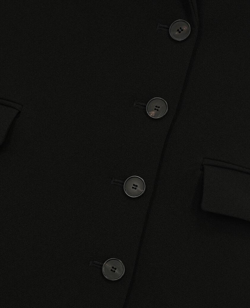 The Kooples WOMEN BLACK short black crepe dress