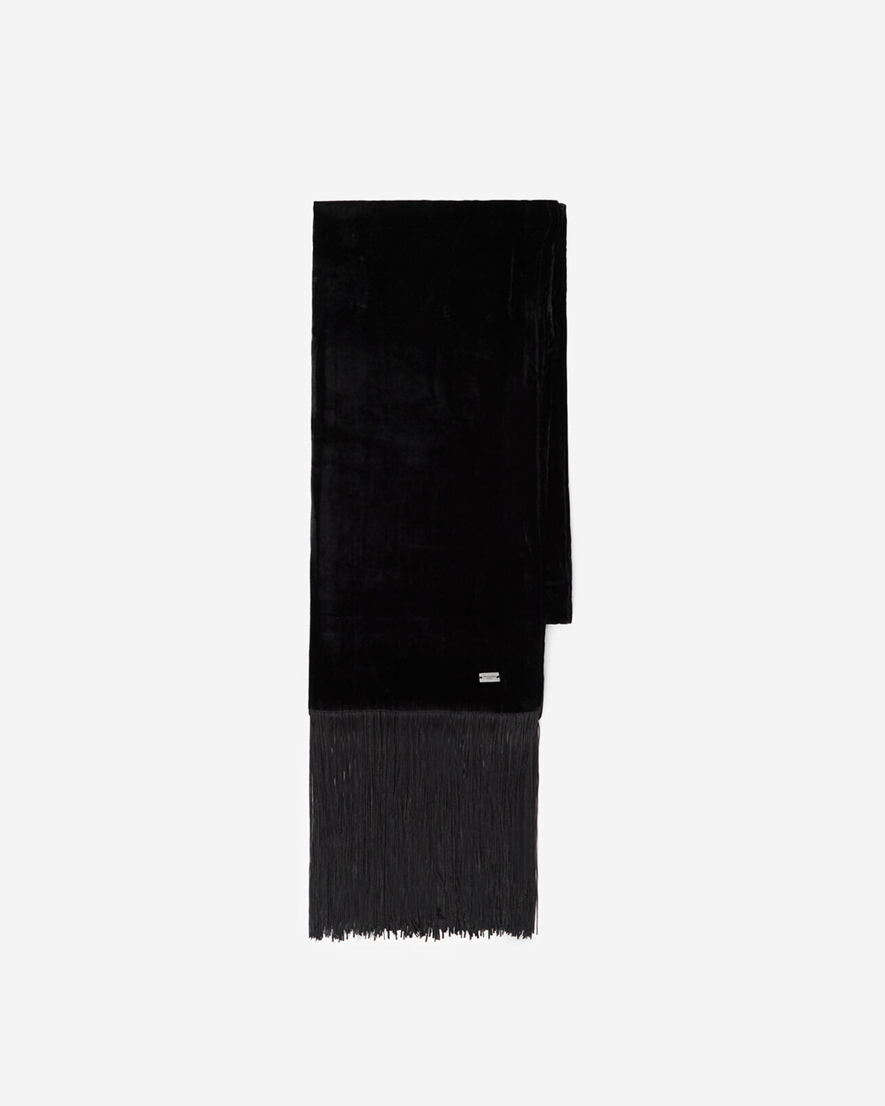 The Kooples WOMEN BLACK black velvet scarf