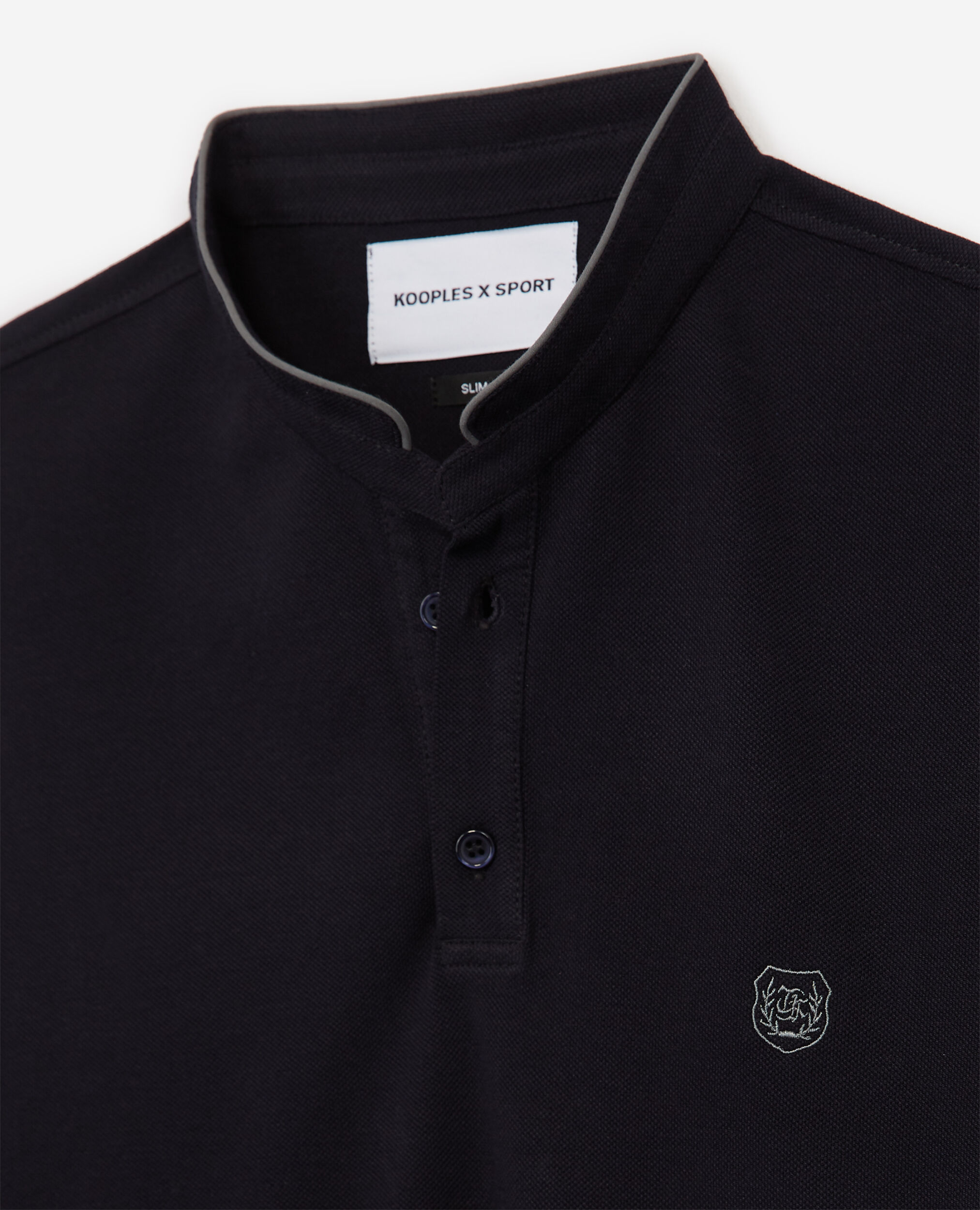 Black polo shirt, DARK NAVY / DEEP MINT, hi-res image number null