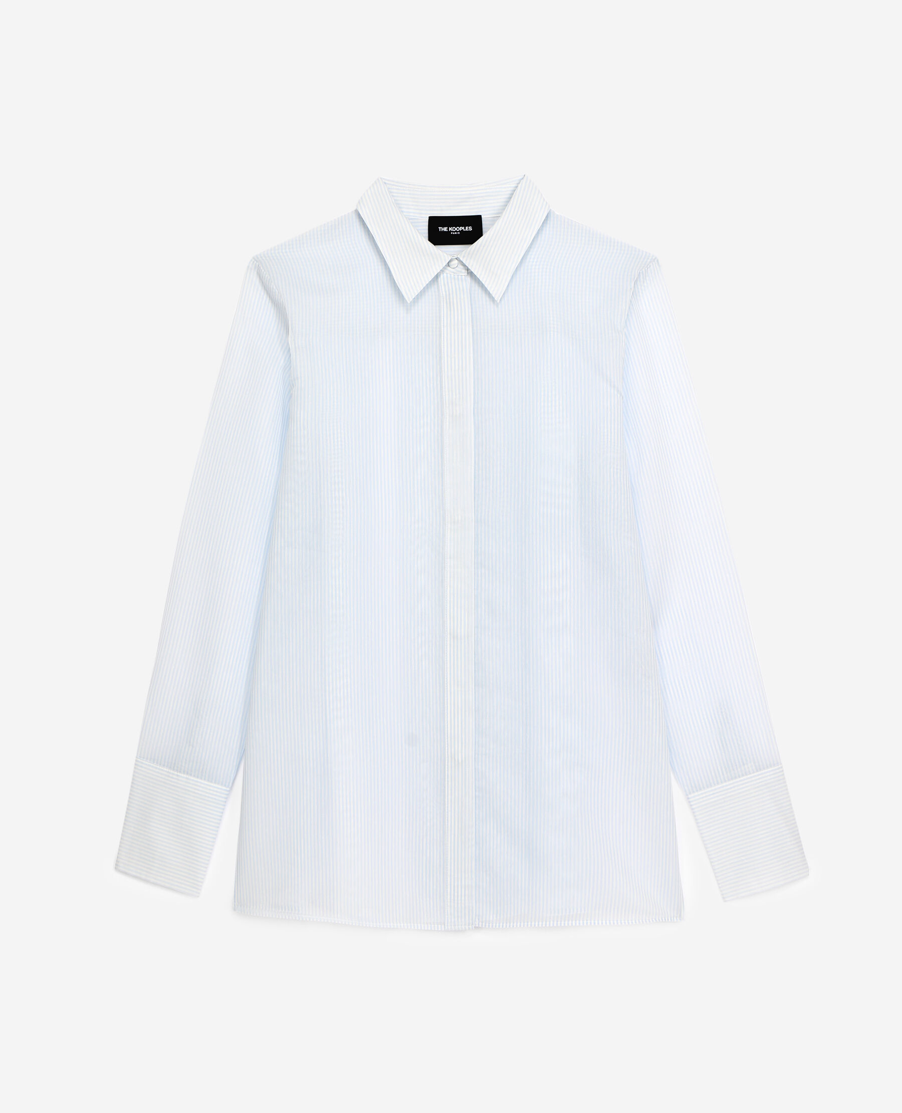 Classic blue shirt with back pleat The Kooples UK