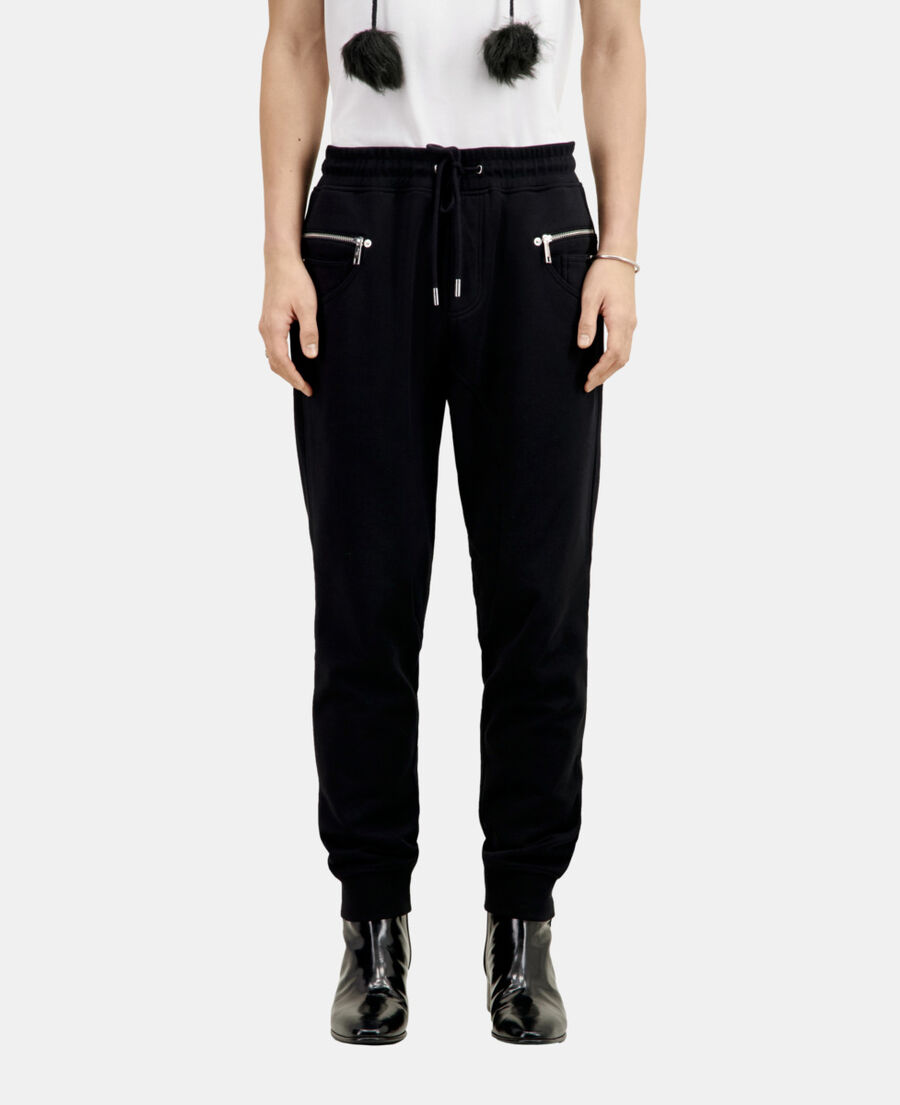 black tracksuit trousers