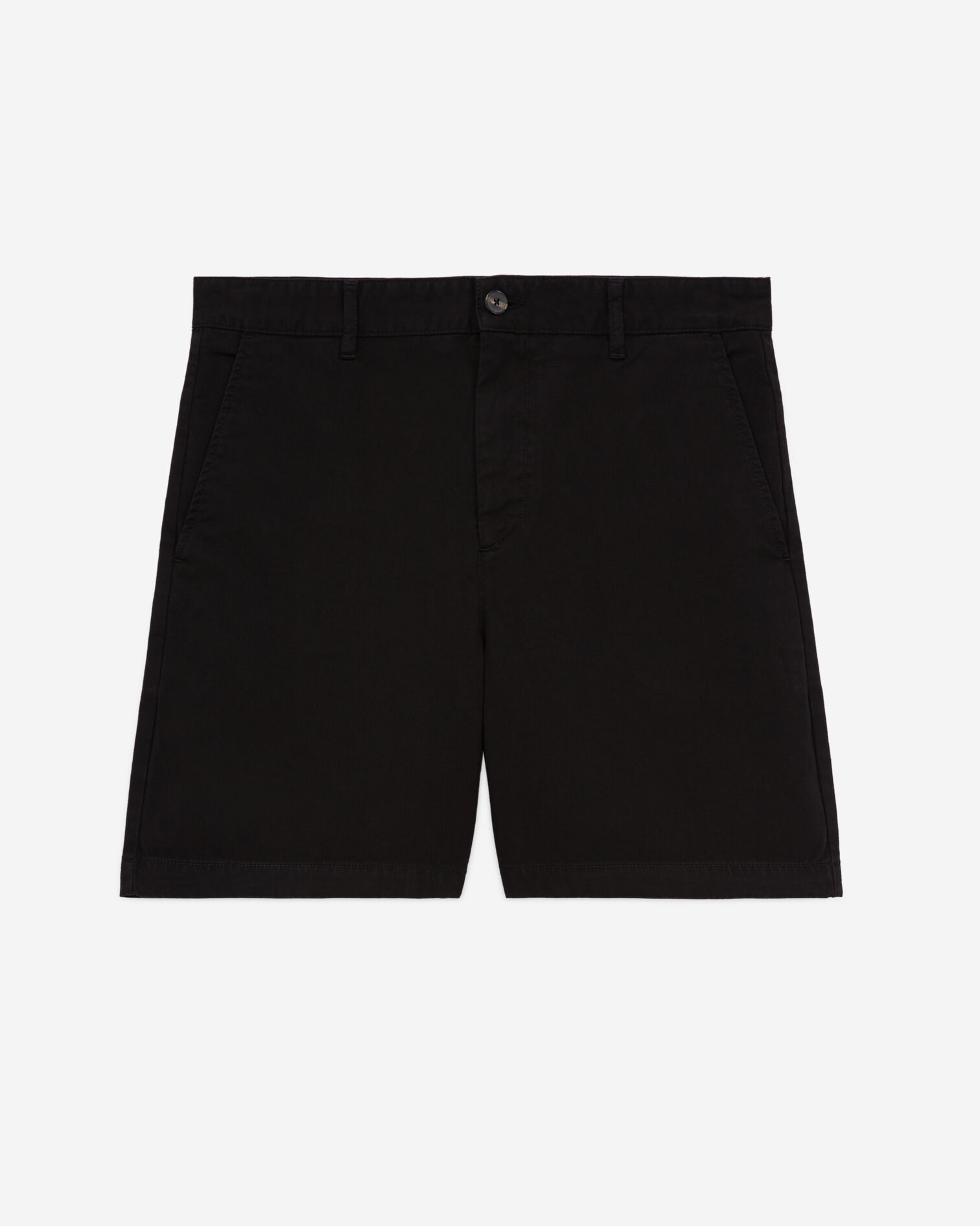 Short black cotton shorts, BLACK, hi-res image number null