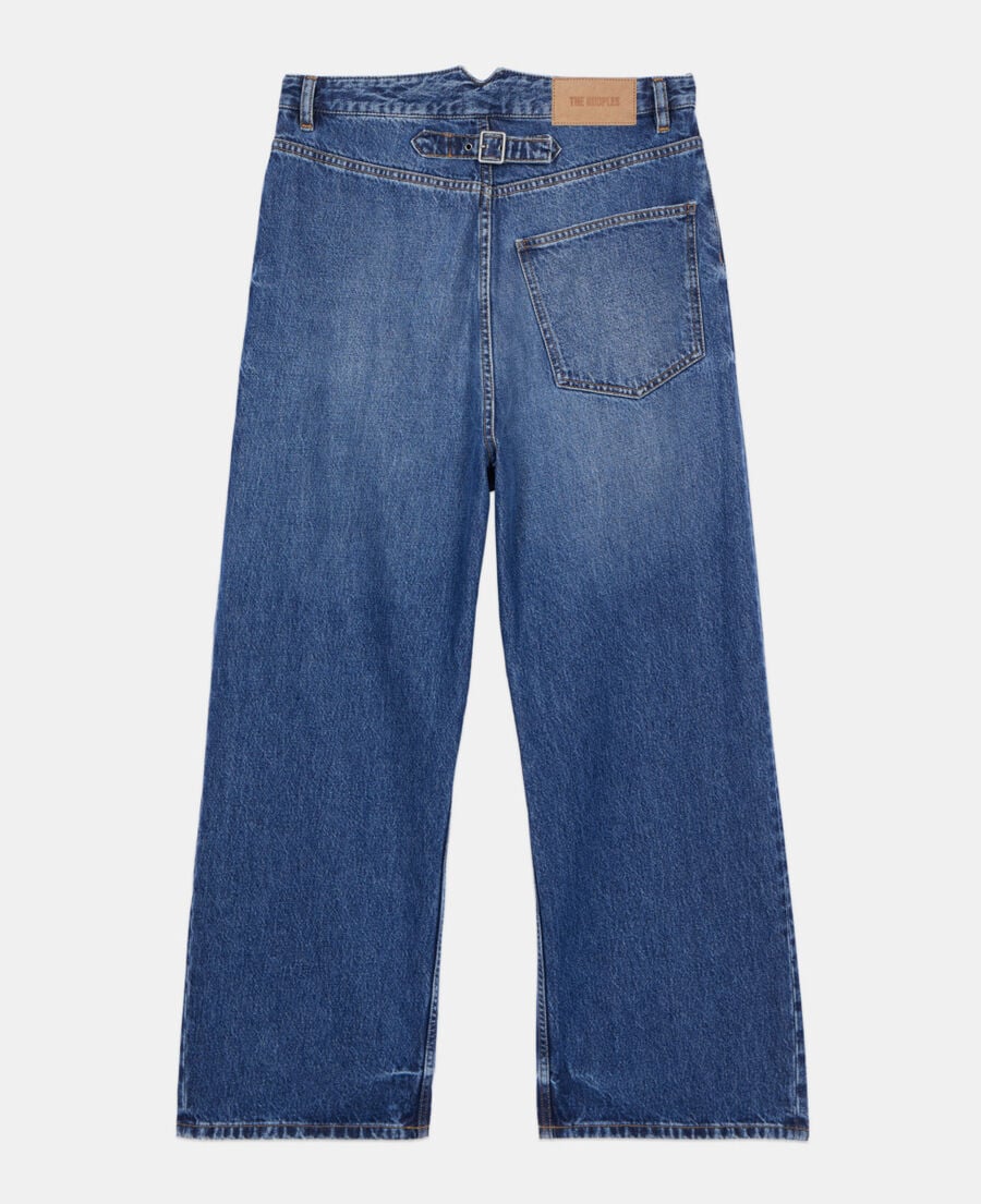 The Kooples MEN BLUE ELECTRIC dark blue wide-leg jeans