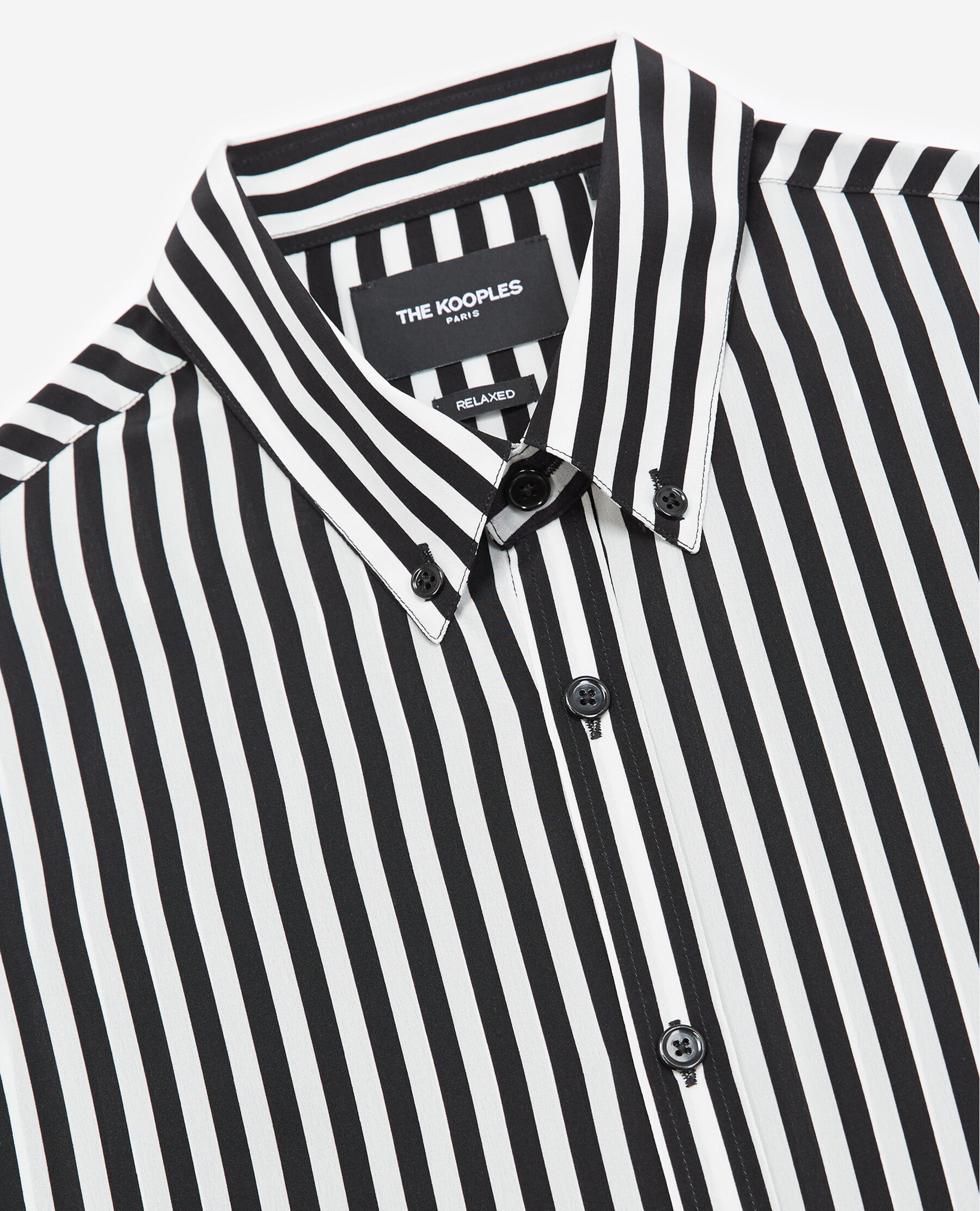 Chemise noir best sale rayure blanche