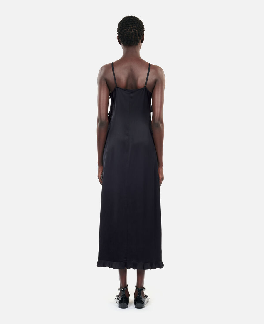 The Kooples DAMEN BLACK schwarzes langes babydollkleid