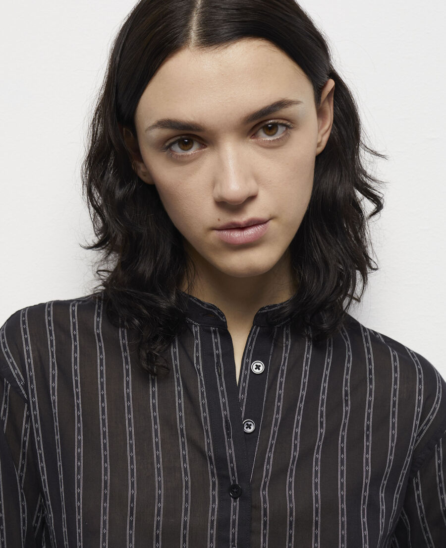 black striped shirt