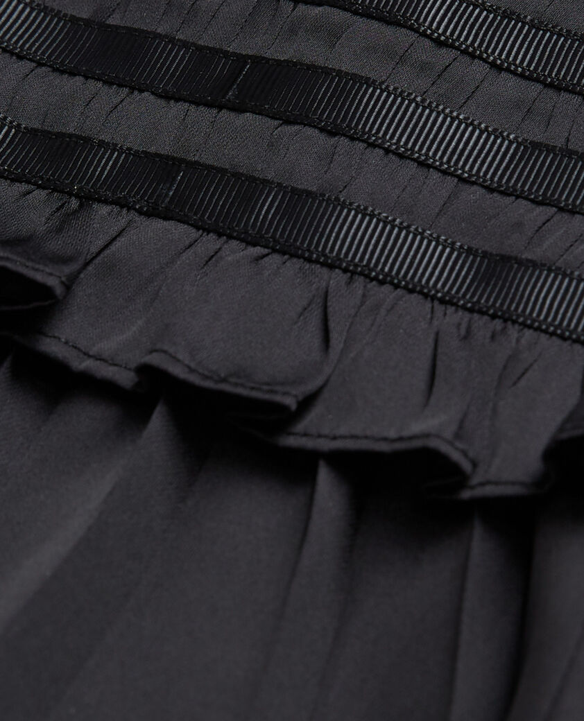 The Kooples WOMEN BLACK pleated short black dress