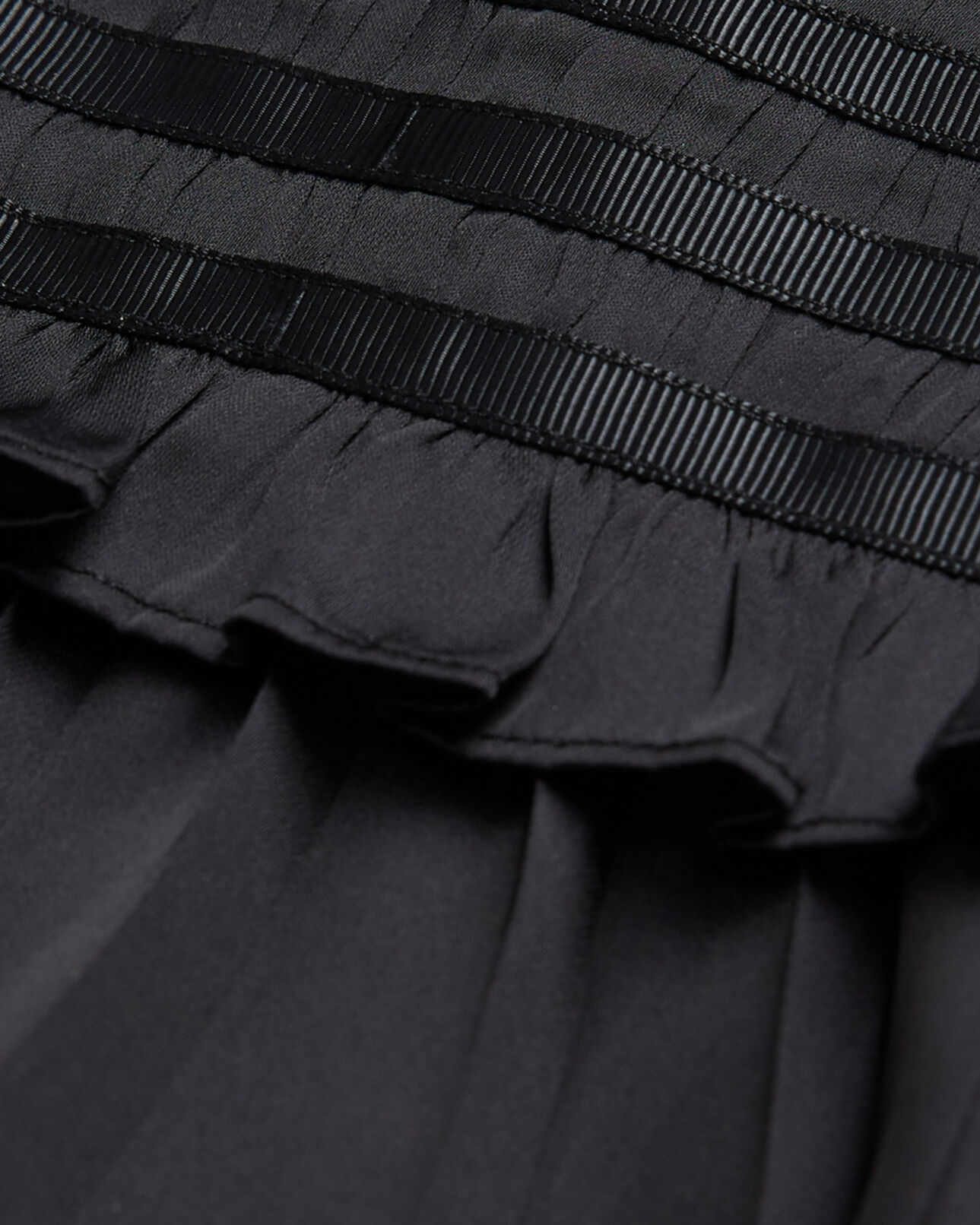 The Kooples WOMEN BLACK pleated short black dress