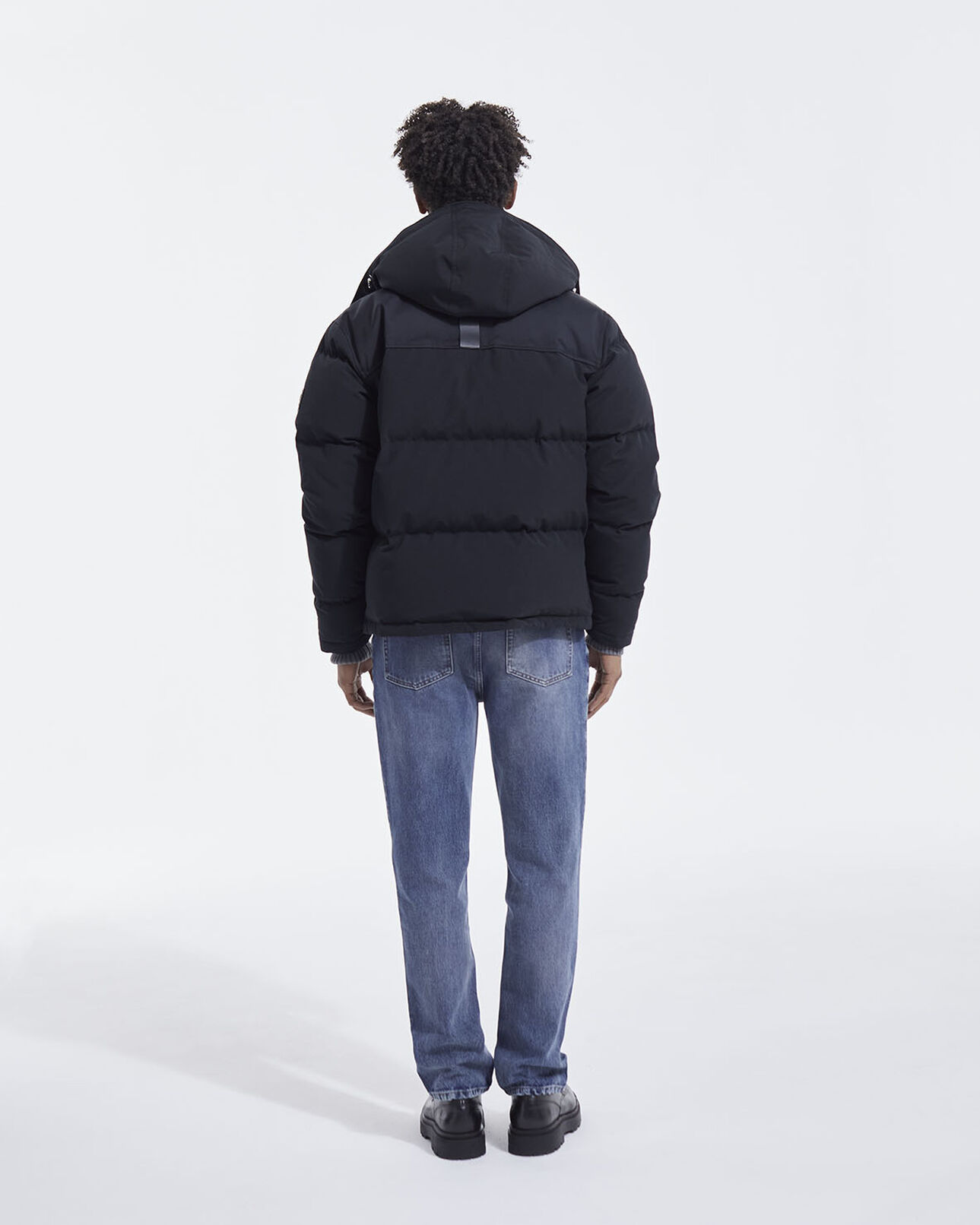 The Kooples HOMME BLACK / NAVY doudoune à capuche noire