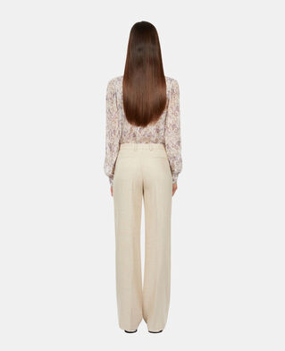 The Kooples F BEIGE ecru linen suit trousers