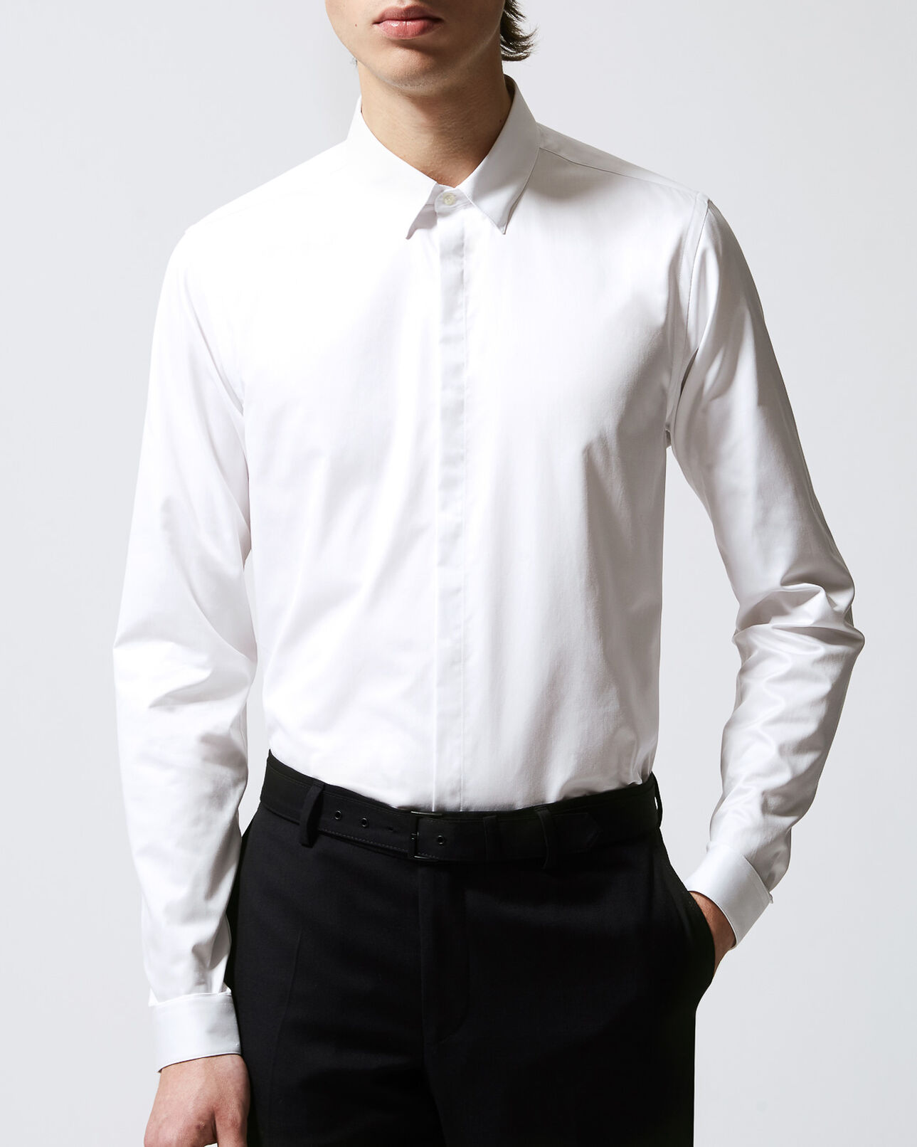 The Kooples HOMME WHITE chemise blanche col classique coupe ajustée