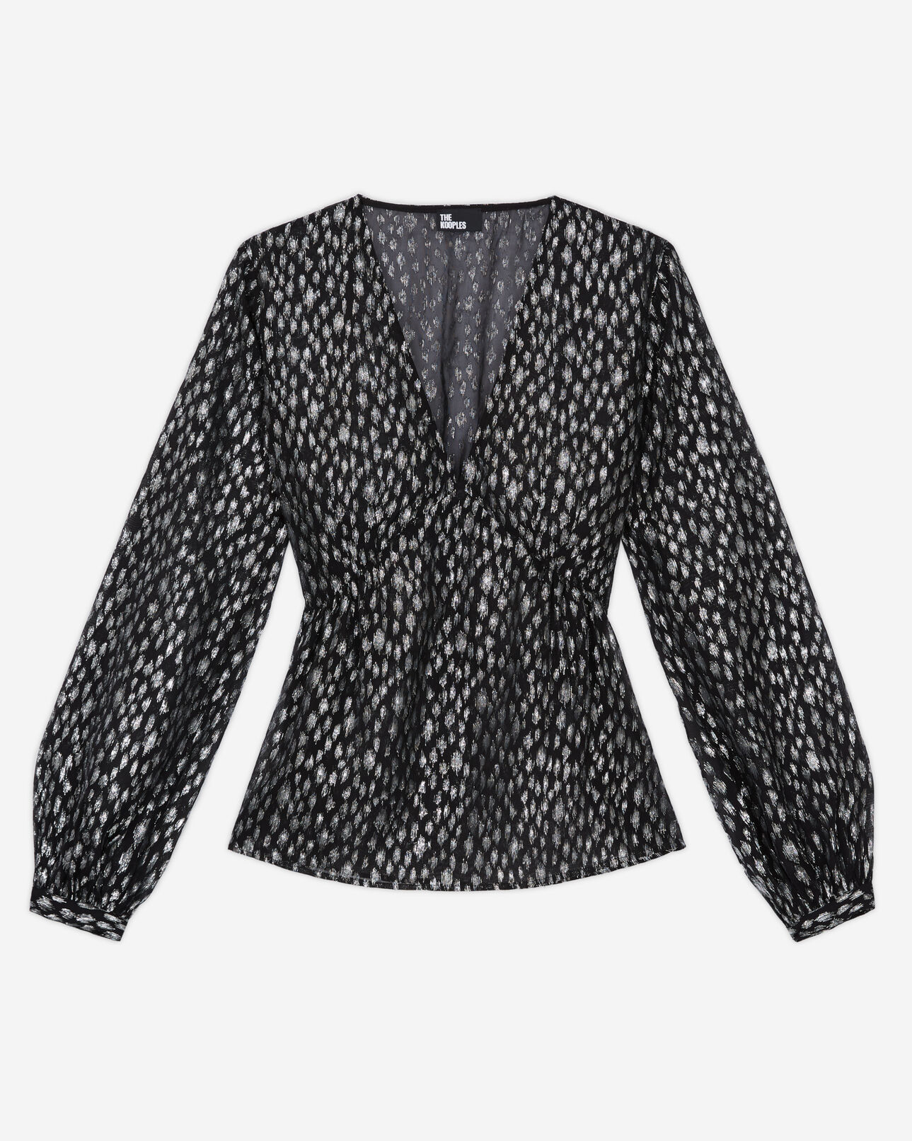The Kooples FEMME ANTIC SILVER top léopard