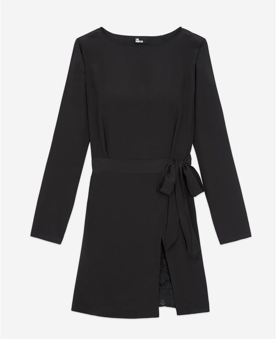 The Kooples F BLACK short black silk dress