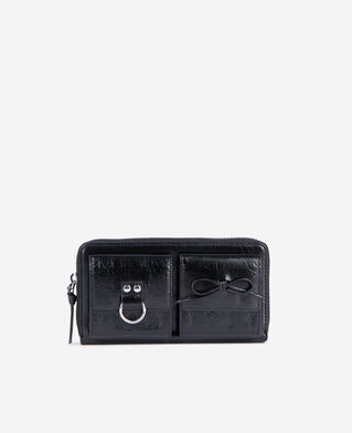 The Kooples F BLACK amelia black leather wallet