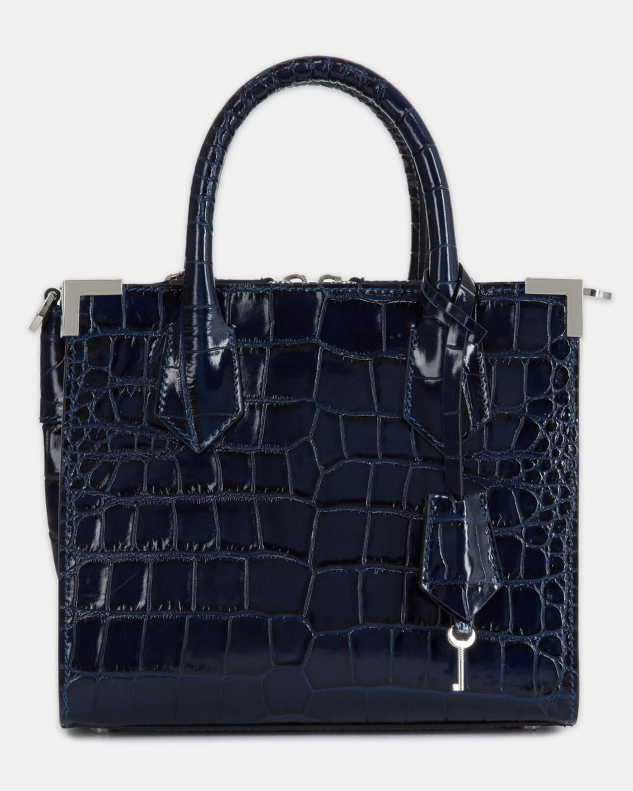 The Kooples FEMME MIDDLE NAVY sac ming medium en cuir bleu