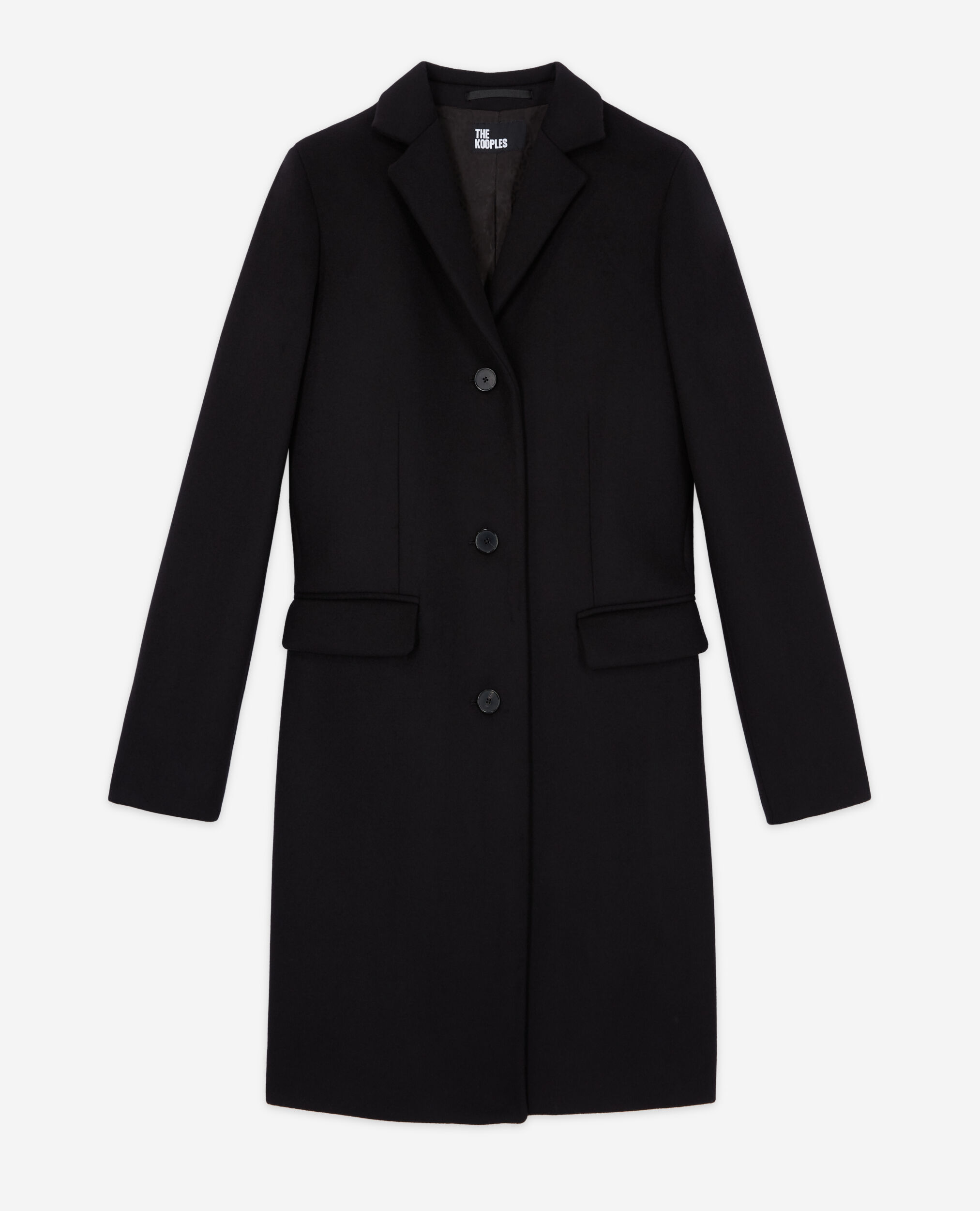 Women's black cashmere long coat online