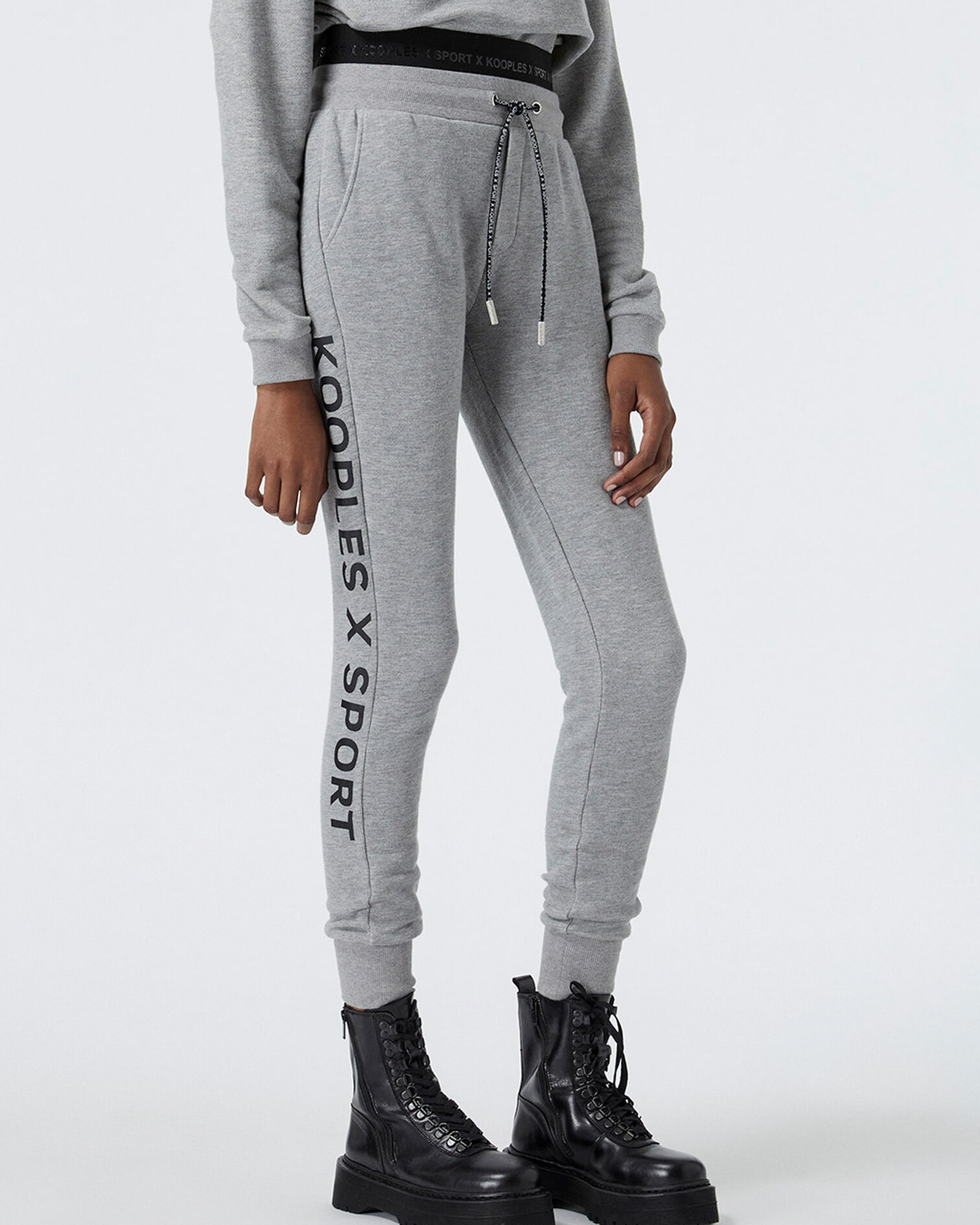 Grey logo jogging suit, LIGHT GREY MELANGE, hi-res image number null