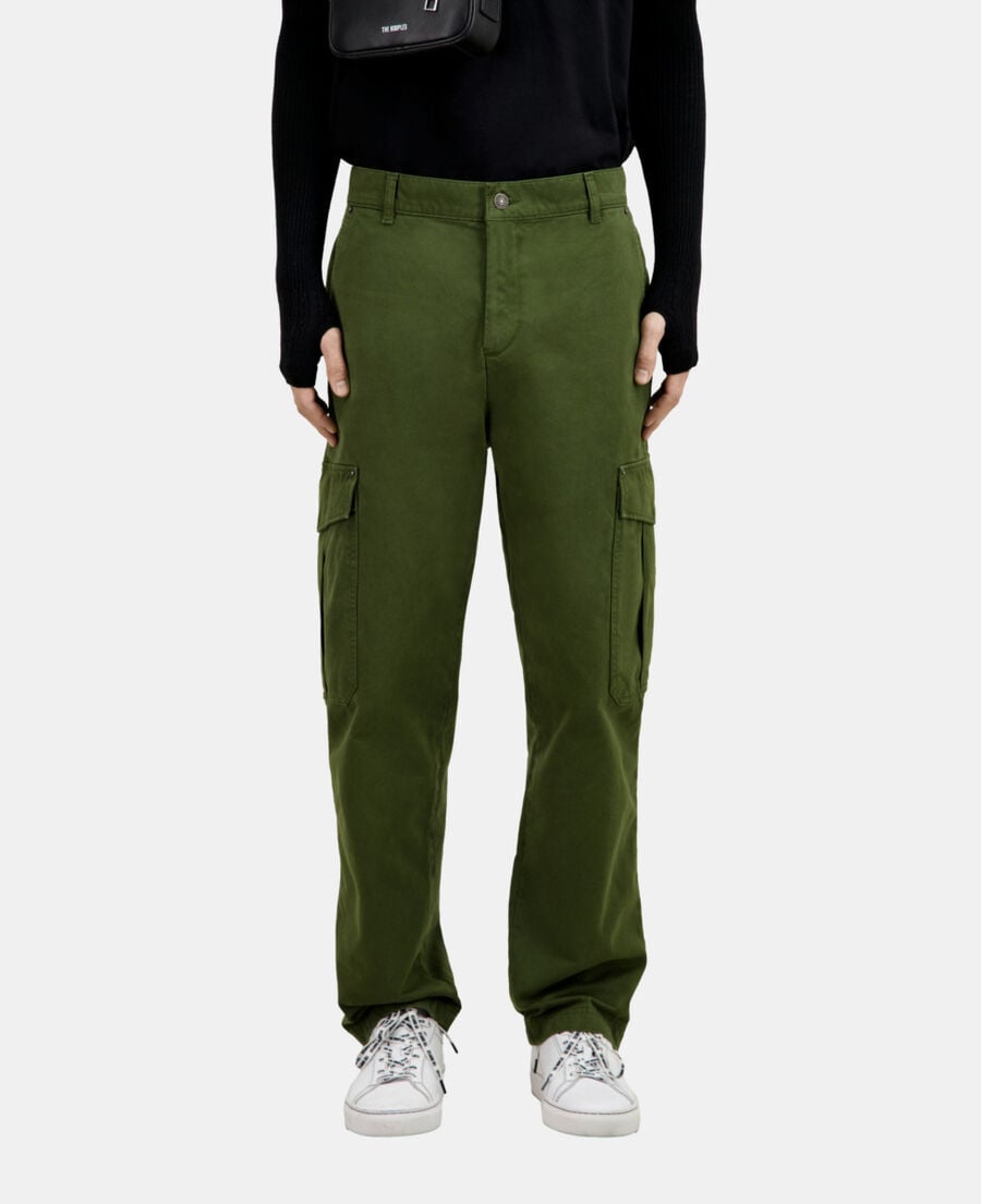 The Kooples HOMBRE KAKI pantal&oacute;n cargo caqui algod&oacute;n