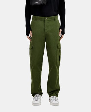 The Kooples HOMBRE KAKI pantal&oacute;n cargo caqui algod&oacute;n