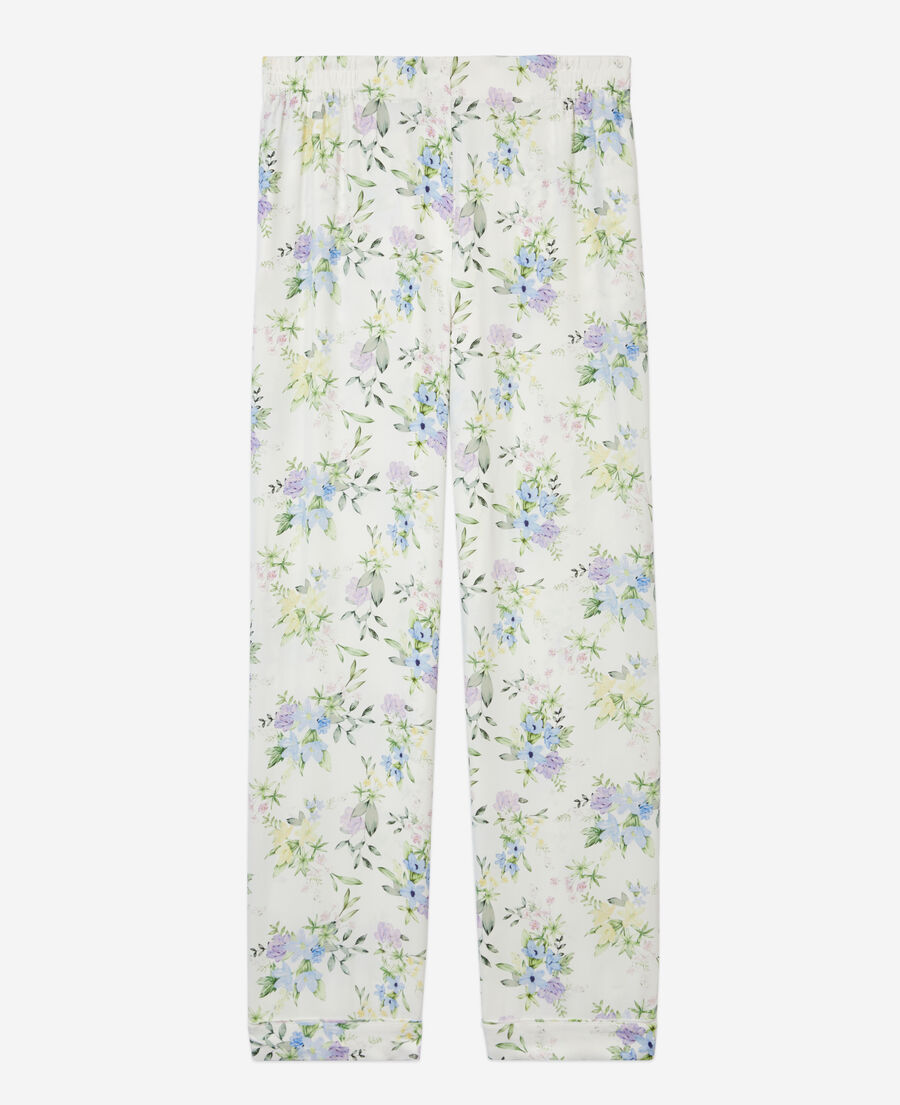 The Kooples DAMEN LIGHT BLUE/WHITE hose mit print