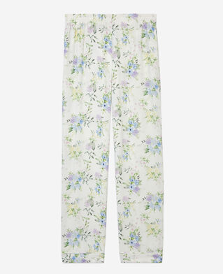 The Kooples DAMEN LIGHT BLUE/WHITE hose mit print
