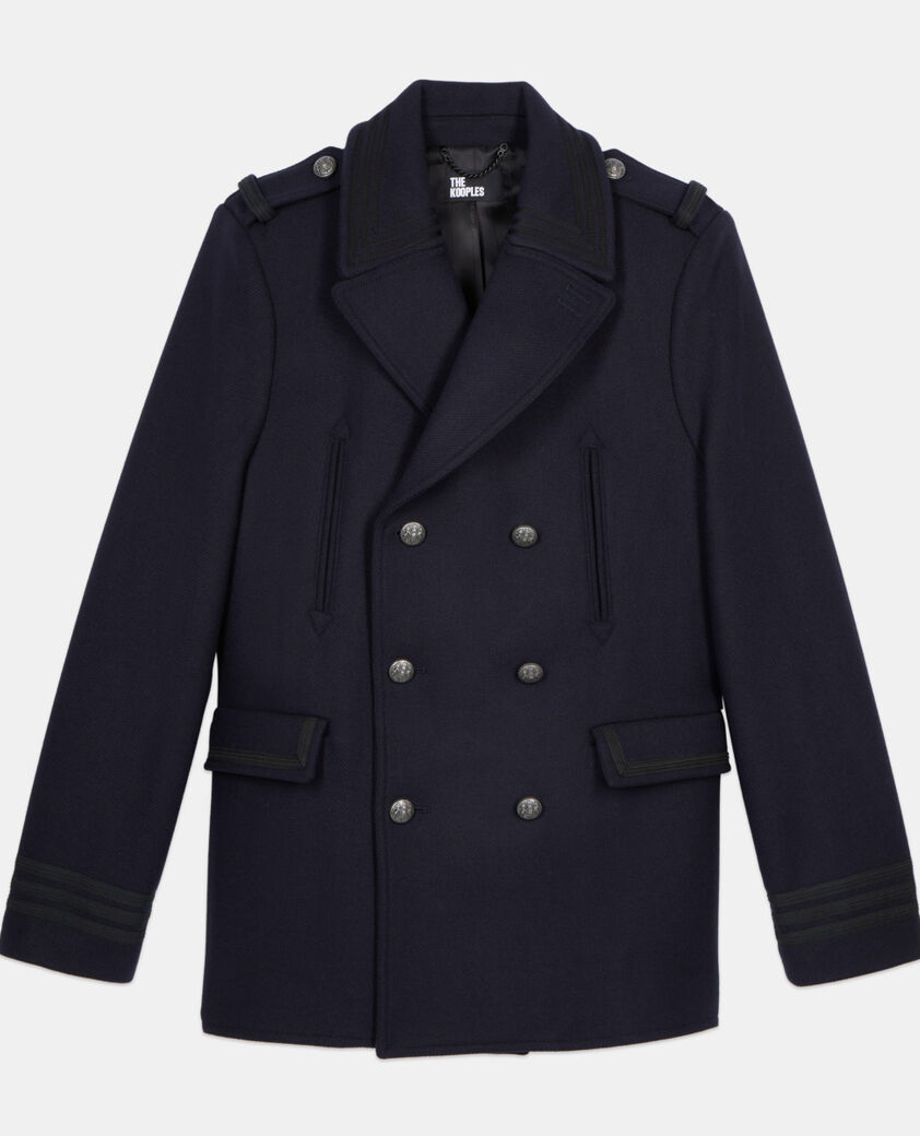 The Kooples HOMME DARK NAVY caban style officier bleu marine