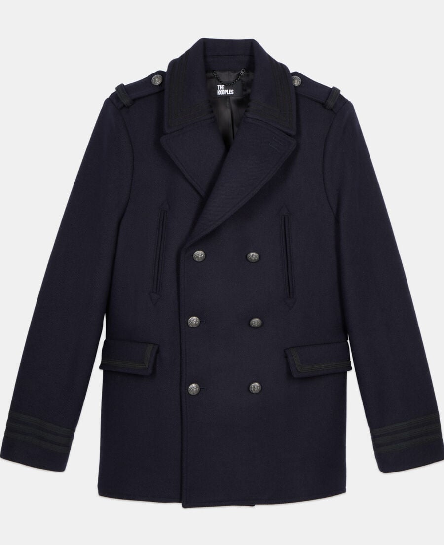 The Kooples HOMME DARK NAVY caban style officier bleu marine