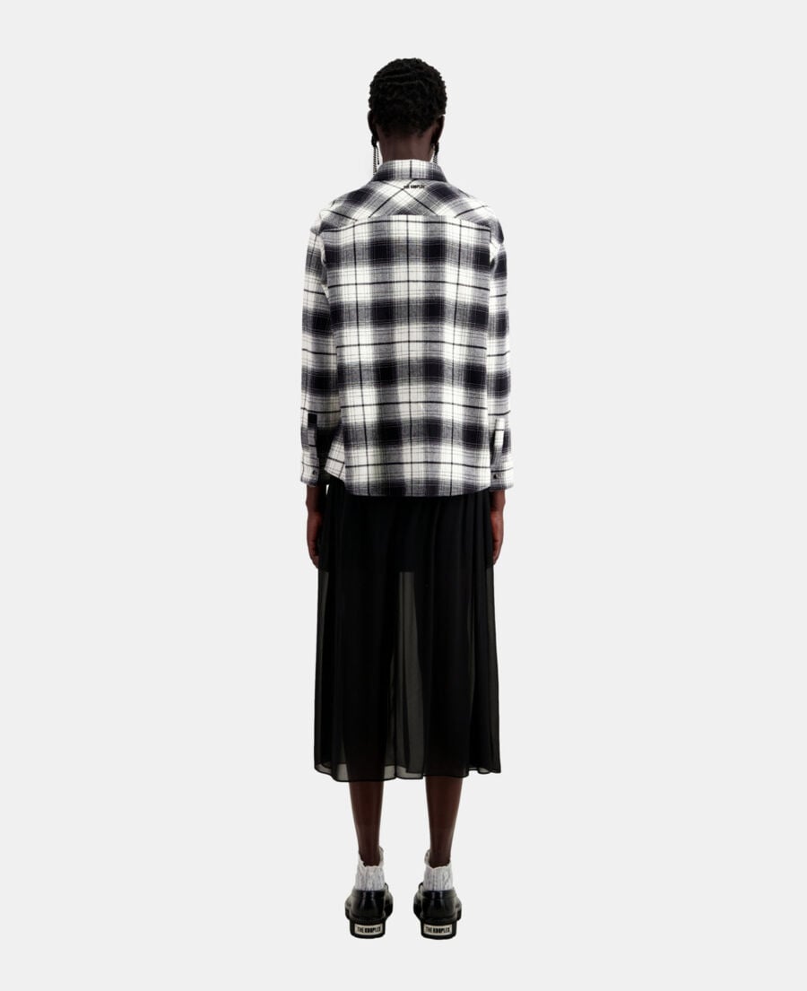 The Kooples F BLACK WHITE black and white checkered overshirt