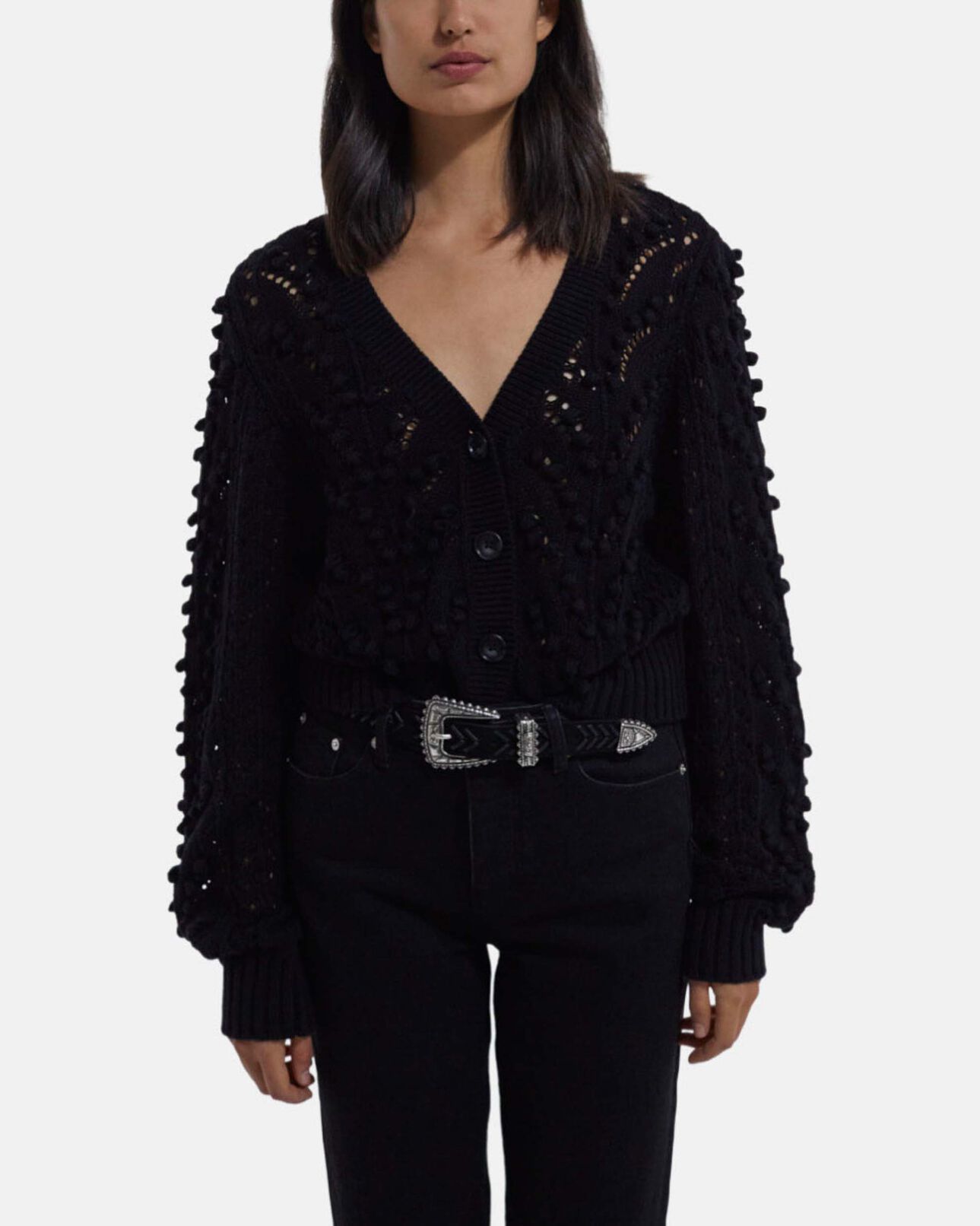 The Kooples FEMME BLACK cardigan noir