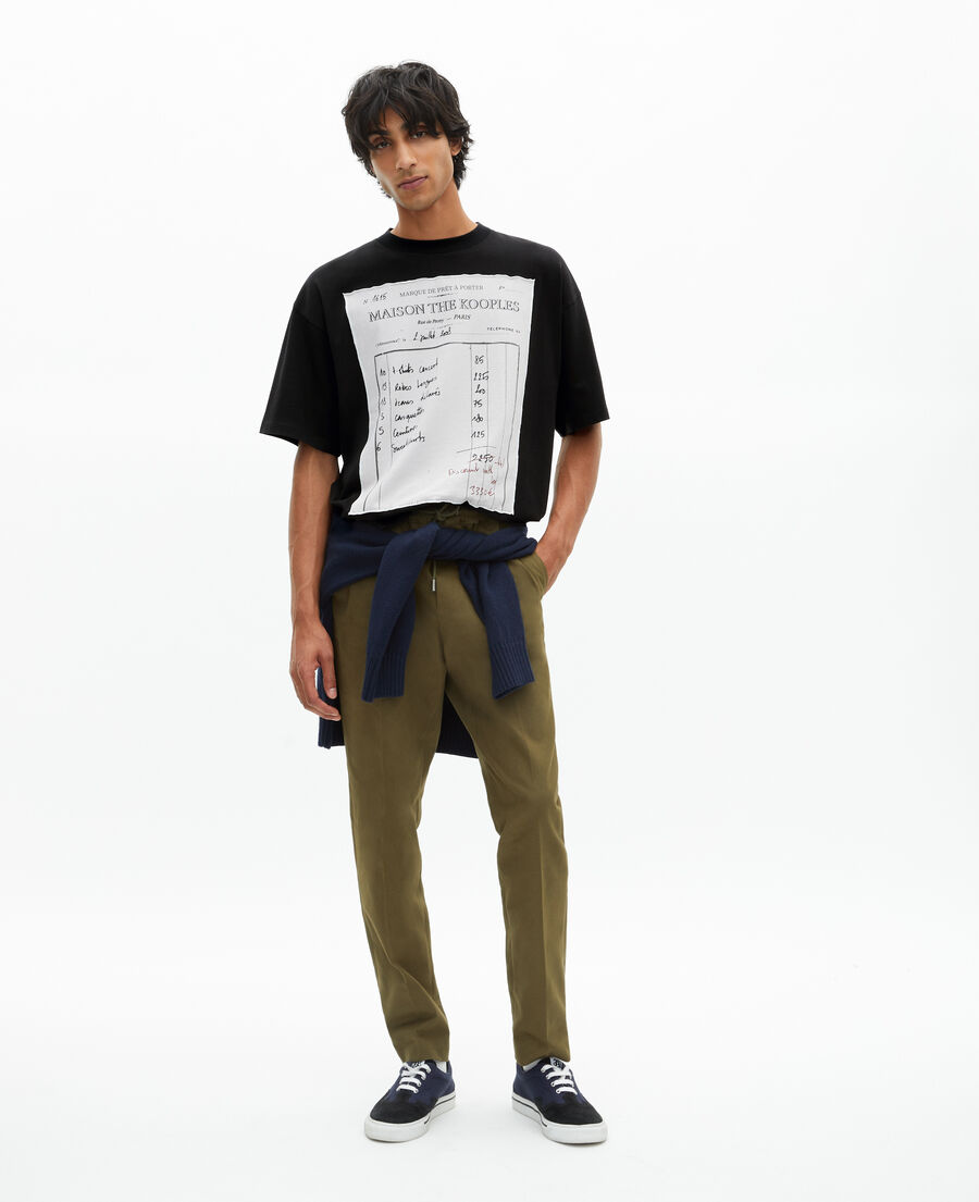 The Kooples HOMME BLACK WASHED t-shirt loose noir