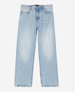 The Kooples WOMEN BLUE BLEACHED / NAVY light blue boyfriend jeans