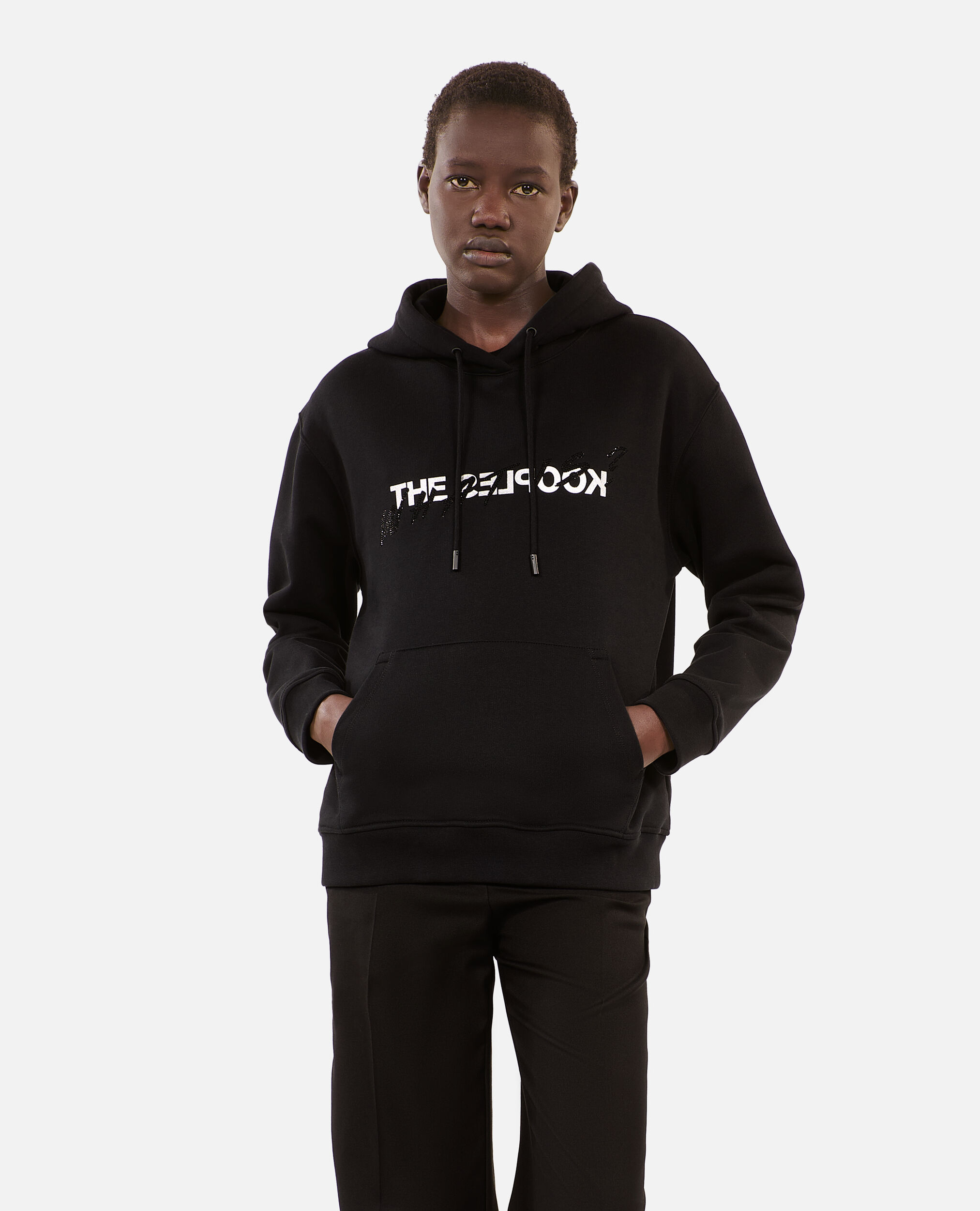 Black hoodie with rhinestones store