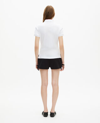 The Kooples F WHITE white mandarin collar polo shirt