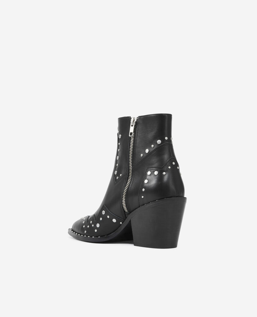 The Kooples WOMEN BLACK heeled leather boots