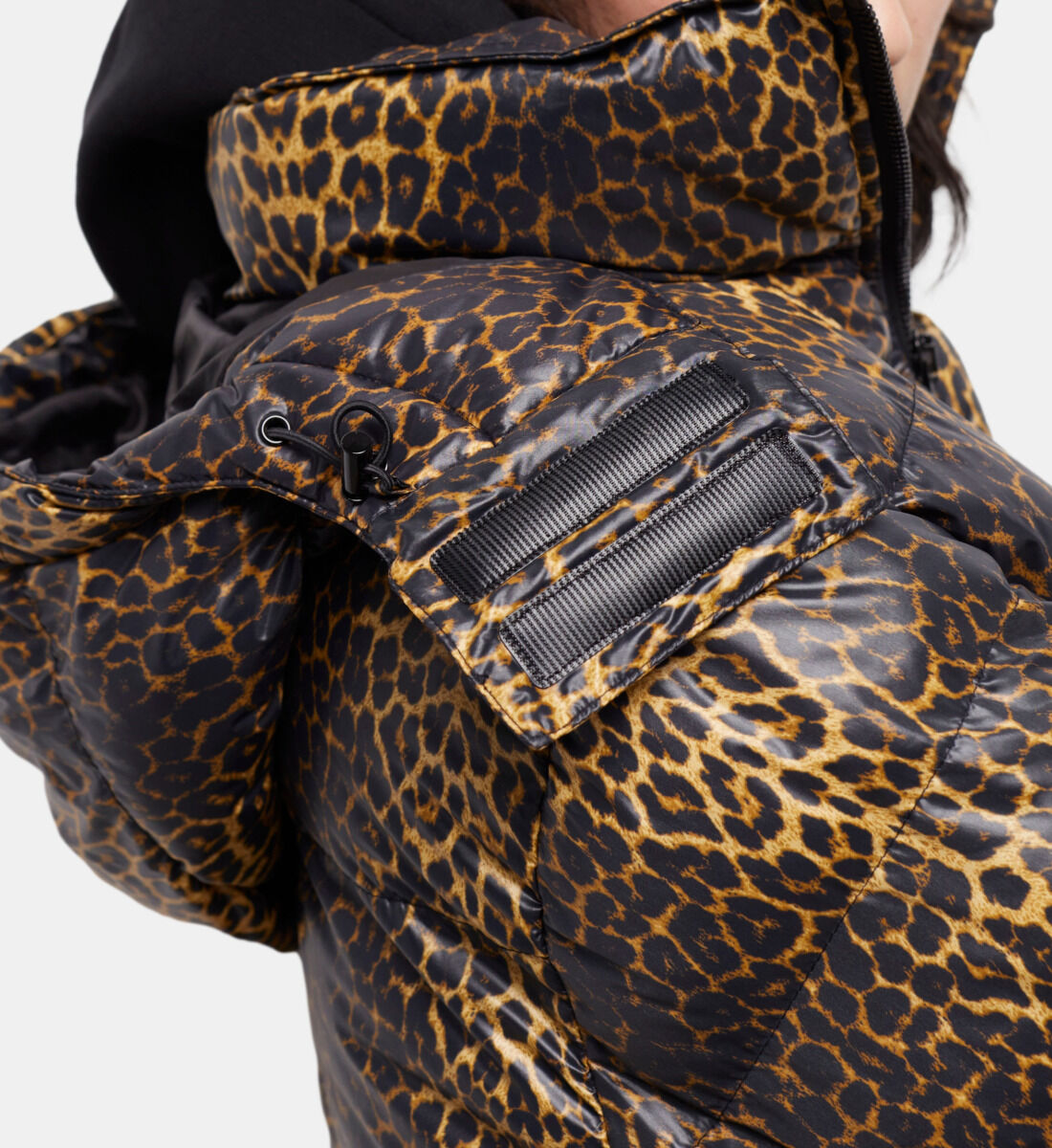 Leopard down coat top