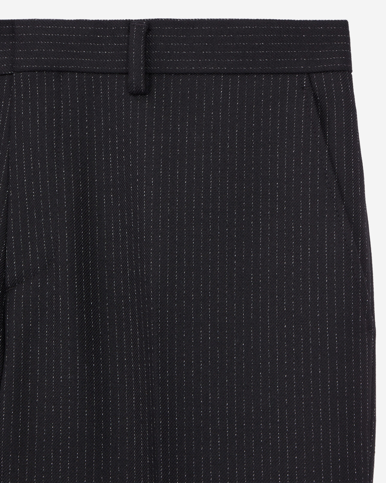 The Kooples HERREN BLACK-ECRU schwarze anzughose mit streifen