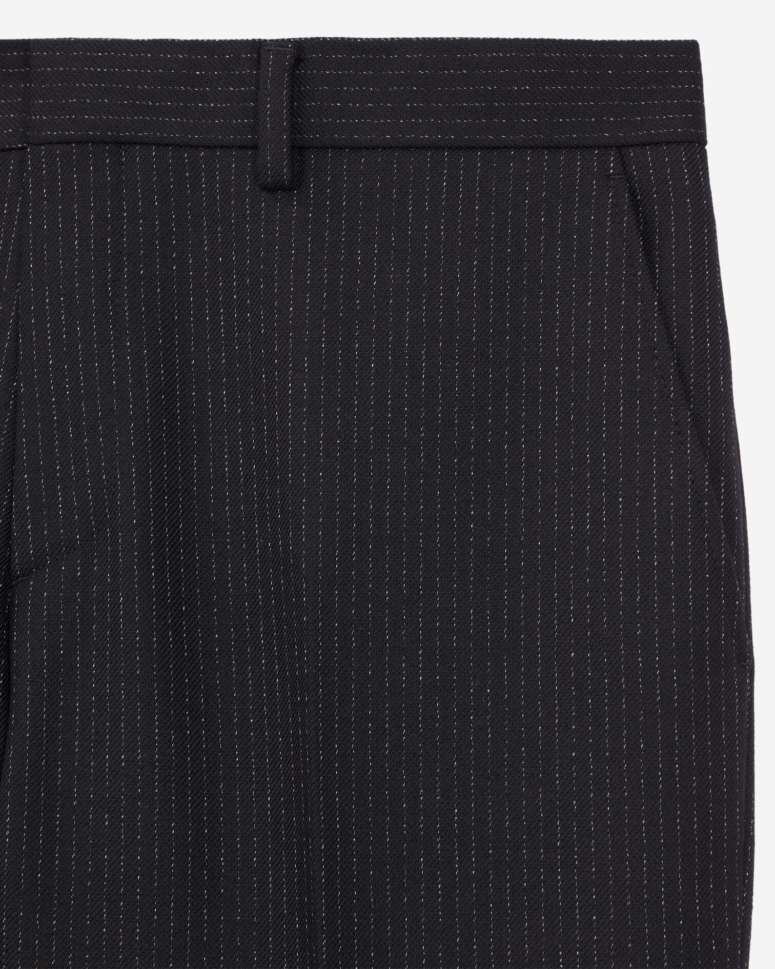 Schwarze Anzughose mit Streifen, BLACK-ECRU, hi-res image number null