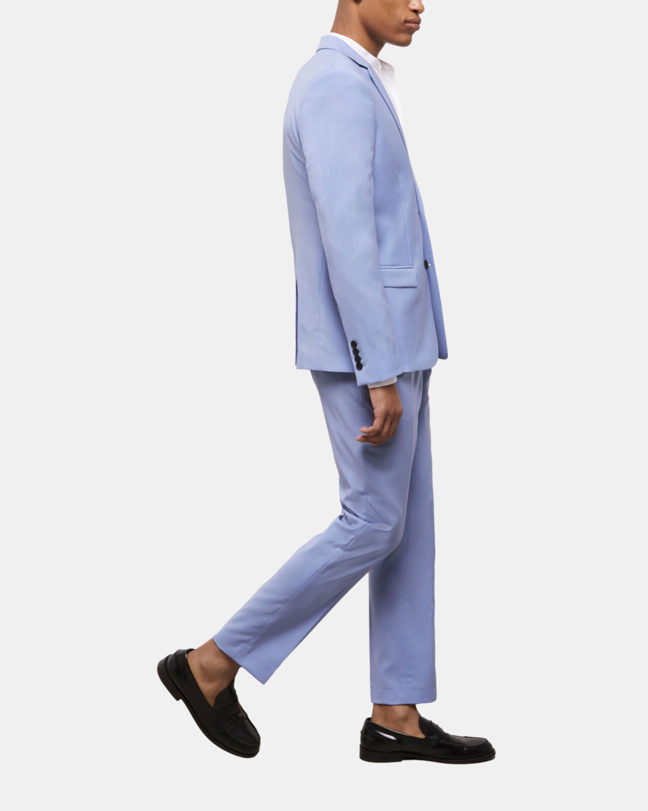 The Kooples MEN LIGHT BLUE blue end-on-end wool suit pants