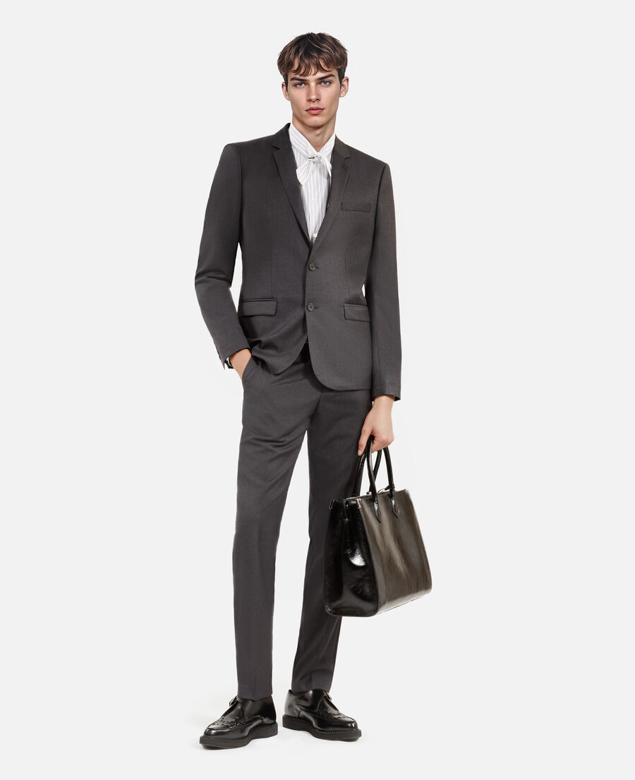 gray wool suit jacket